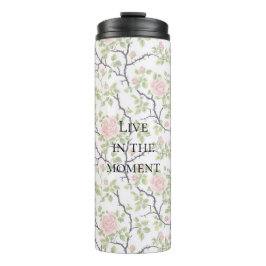 Pink Blush Rose Floral Thermosbeker