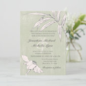 Pink Blush Simple Floral Garden Christelijk Wedden Kaart (Staand voorkant)