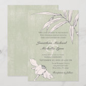 Pink Blush Simple Floral Garden Christelijk Wedden Kaart (Voorkant / Achterkant)