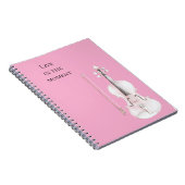 Pink Blush Violin Notitieboek (Rechterzijde)