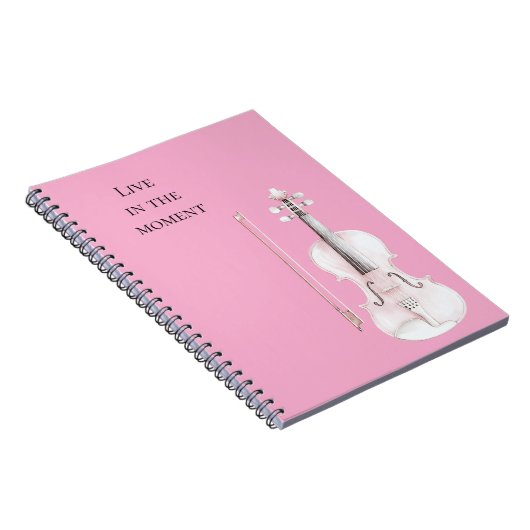 Pink Blush Violin Notitieboek (Rechterzijde)