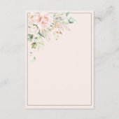 Pink Blush Waterverf Foto Floral Modern Wedding Save The Date (Achterkant)