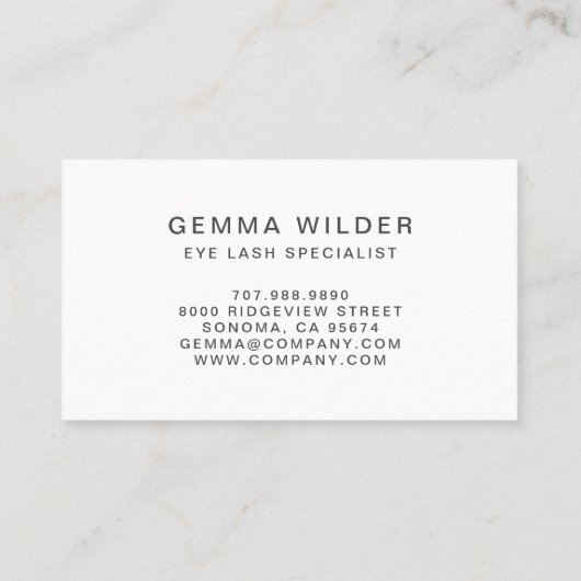 Pink Blush Waterverf Lash & Brow Services Visitekaartje (Achterkant)