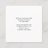 Pink Blush Waterverf Make-up Artist wimpers Vierkante Visitekaartje (Achterkant)