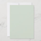 Pink Blush Waterverf Rozen Sage Green Wedding Kaart (Achterkant)