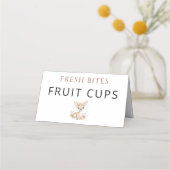 Pink Blush Woodland Deer Girl Baby Shower Fruit  Plaatskaartje (Achterkant)