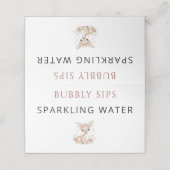 Pink Blush Woodland Deer Girl Sparkling Water Plaatskaartje (Buitenkant ongevouwen)
