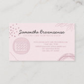 Pink Blush zelfgemaakte hartkoekjes Visitekaartje (Achterkant)