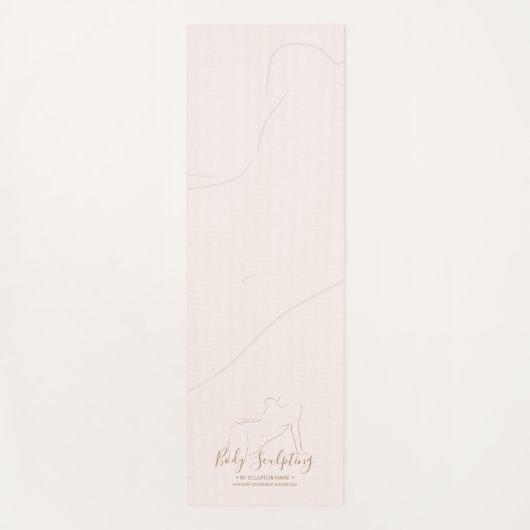 Pink Body sculpt contour beauty tanning Yogamat (Voorkant)
