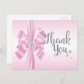 PINK-boegelegant bedankt Briefkaart (Voorkant / Achterkant)