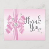 PINK-boegelegant bedankt Briefkaart (Voorkant)