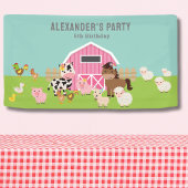PINK BOERDERIJ PARTIJ INVITATIE SPANDOEK