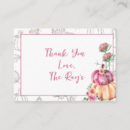 Pink Boho A Little Pumpkin is op de weg sluiting Informatiekaartje