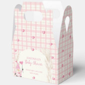 Pink Boho Arch Gingham Sweetheart Baby shower Bedankdoosjes (Open)