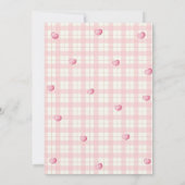 Pink Boho Arch Gingham Sweetheart Baby shower Kaart (Achterkant)