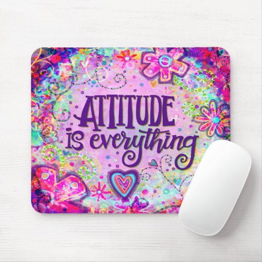 Pink Boho Attitude is alles Quote Inspirivity Muismat (Met muis)