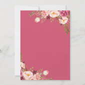 Pink Boho Baby shower Uitnodiging (Achterkant)