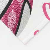 Pink Boho Basketbalveld is mijn gelukkige plek Fleece Deken (Hoek)