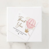 Pink Boho Bear Baby Shower  Bedankjes Labels (In situ)