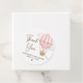 Pink Boho Bear Baby Shower  Bedankjes Labels (In situ)