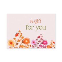 Pink Boho Country Floral Visitekaartje