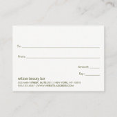 Pink Boho Country Floral Visitekaartje (Achterkant)