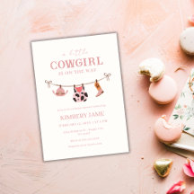 Pink Boho Cowgirl waslijn Baby shower