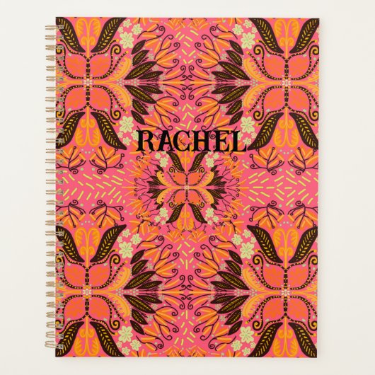 Pink Boho Custom Journal Planner (Voorkant)