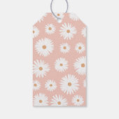 Pink Boho Daisy Birthday Party Dank je Cadeaulabel (Achterkant)