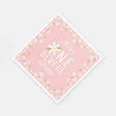 Pink Boho Daisy Onederful Birthday Napkins Servet (Hoek)
