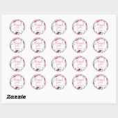 Pink Boho Feather Dank u stickers (Vel)
