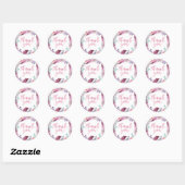 Pink Boho Feather Dank u stickers (Vel)