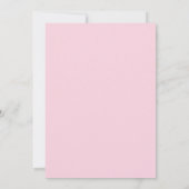 Pink Boho Floral Baby shower Kaart (Achterkant)