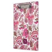 Pink Boho  Floral Monogram Klembord (Links)