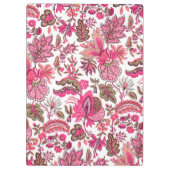Pink Boho  Floral Monogram Klembord (Achterkant)
