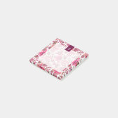 Pink Boho  Floral Monogram Post-it® Notes (Schuin)