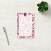 Pink Boho  Floral Monogram Post-it® Notes (Kantoor)