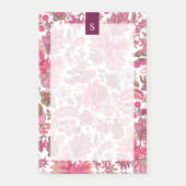 Pink Boho  Floral Monogram Post-it® Notes (Voorkant)