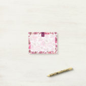 Pink Boho  Floral Monogram Post-it® Notes (Op bureau)