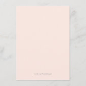 Pink boho floral pampas grassen wil meisje advieskaart (Achterkant)