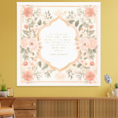 Pink Boho Floral Romantisch Citaat Canvas Afdruk (Insitu (Woonkamer))