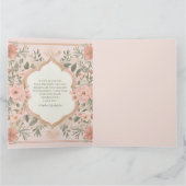 Pink Boho Floral Romantisch Citaat Kaart (Binnen)