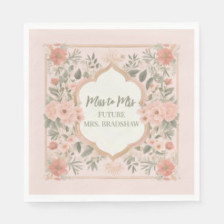 Pink Boho Floral Servet