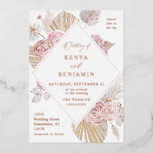 Pink Boho Floral Wedding Folie