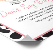 Pink Boho Highland Koe zeg geen Baby Poster (Hoek)