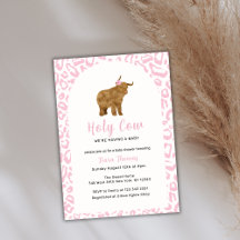 Pink Boho Holy Koe Highland Koe Girl Baby shower