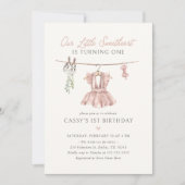 Pink Boho Little Sweetheart Valentijnse verjaardag Kaart (Voorkant)