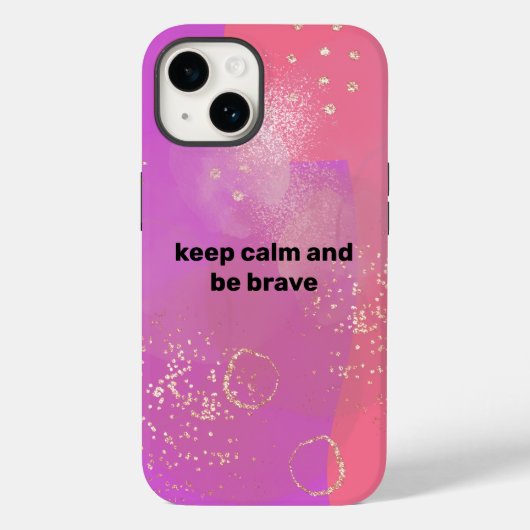 Pink Boho minimalist Ephemera Case-Mate iPhone Case (Achterkant)