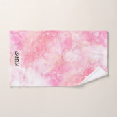 Pink Boho minimalist Ephemera ornament Bad Handdoek (Handdoek)