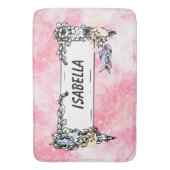 Pink Boho minimalist Ephemera ornament Badmat (Voorkant Verticaal)